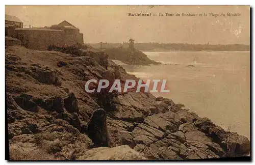 Ansichtskarte AK Rotheneuf La Tour du Bonheur et la plage du menhir