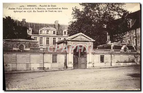 Cartes postales Rennes Faculte de Droit Ancien palais abbatial de St Melaine