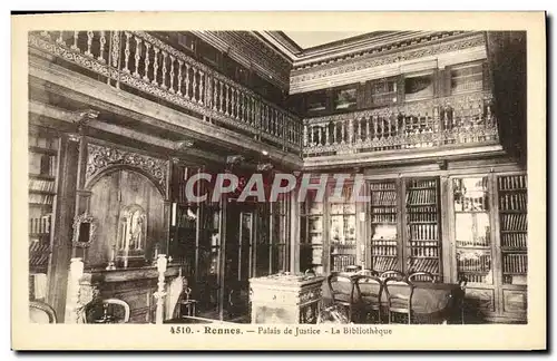 Cartes postales Rennes Palais de Justice La Bibliotheque