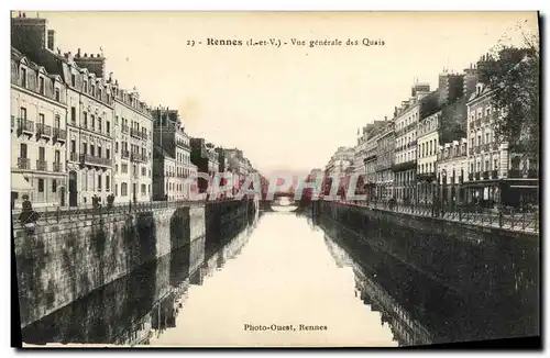 Cartes postales Rennes Vue Generale des Quais