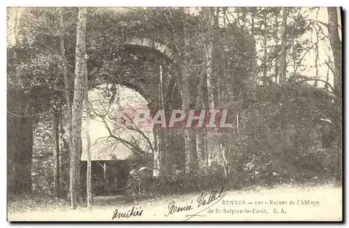 Cartes postales Rennes Ruines de L Abbaye de St Sulpice la foret