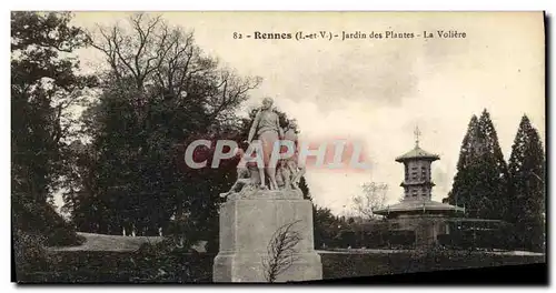 Ansichtskarte AK Rennes Jardin des Plantes La Voliere