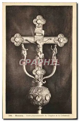 Ansichtskarte AK Rennes Croix Processionnelle du Chapitre de la Cathedrale