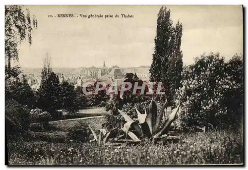 Cartes postales Rennes Vue Generale Prise du Thabor