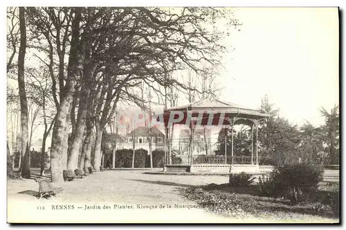 Cartes postales Rennes Jardin des Plantes Kiosque de la musique