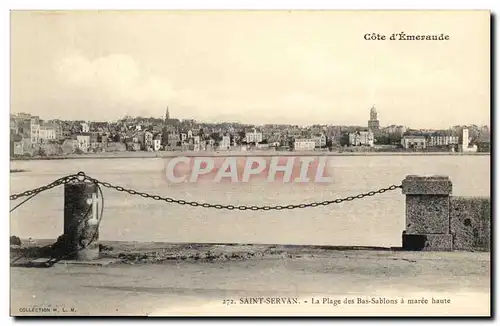 Ansichtskarte AK St Servan La plage des Bas Sablons a maree haute