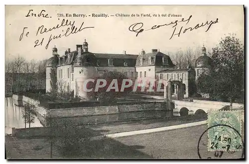 Cartes postales En Berry Reuilly Chateau de la Farte Vu a Vol d oisaeu