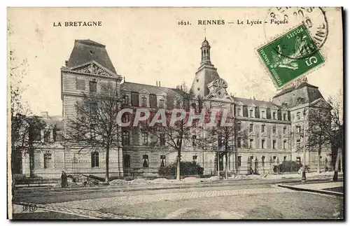 Cartes postales Rennes Le Lycee Facade