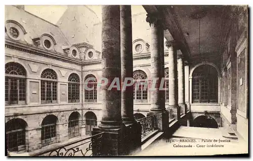 Ansichtskarte AK Rennes Palais de Justice Colonnade Cour interieure