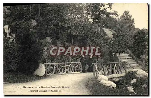 Ansichtskarte AK Rennes Le Nouveau Jardin du Thabor Petit Pont et Escaller