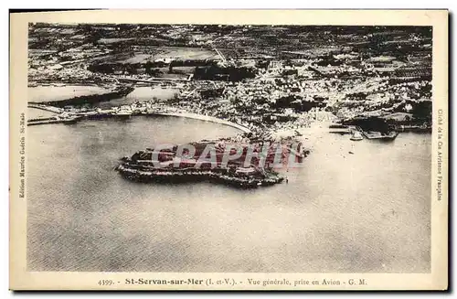 Cartes postales St Servan sur Mer Vue Generale Prise en avion