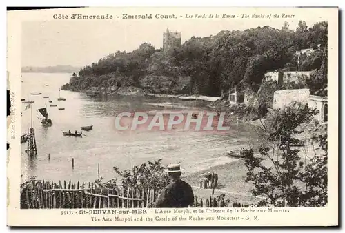 Cartes postales St Servan sur Mer L anse Murphi et le Chateau de la Roche aux mouettes