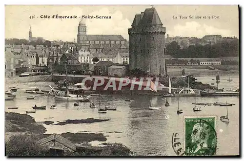 Ansichtskarte AK St Servan Cote d Emeraude La Tour Solidor et le port