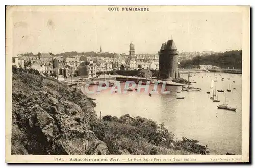 Ansichtskarte AK St Servan Sur Mer Le Pont Saint Pere et la Tour Solidor