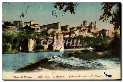 Ansichtskarte AK Beziers Moulin Lycee de Garcons