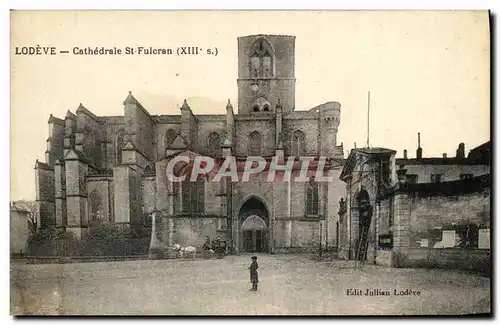 Ansichtskarte AK Lodeve Cathedrale St Fulcran