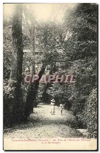 Ansichtskarte AK Lamalou les Bains Parc de L Hotel des Thermes Allee des soupirs