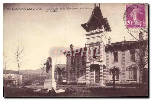 Ansichtskarte AK Lamalou les Bains La Mairie et le Monument aux Morts par Injalbert Miltiaria