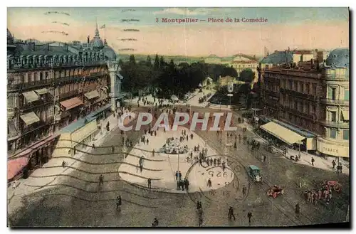 Cartes postales Montpellier Place de la Comedie