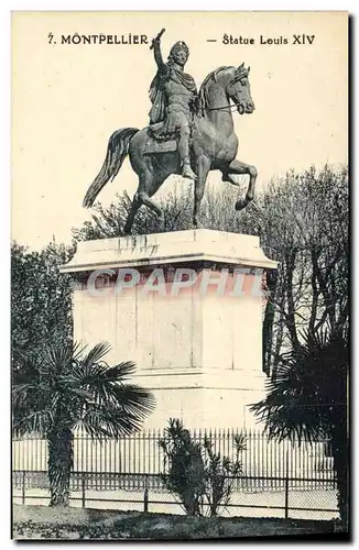 Cartes postales Montpellier Statue Louis XIV