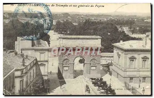 Ansichtskarte AK Montpellier Arc de Triomphe et Plateau du Peyrou