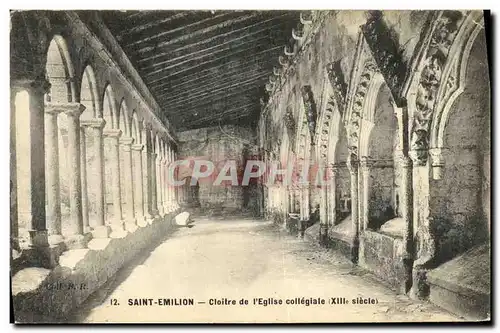 Ansichtskarte AK Saint Emilion Cloitre de L Eglise Collegiale