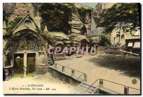 Cartes postales Saint Emilion L Eglise Monolithe