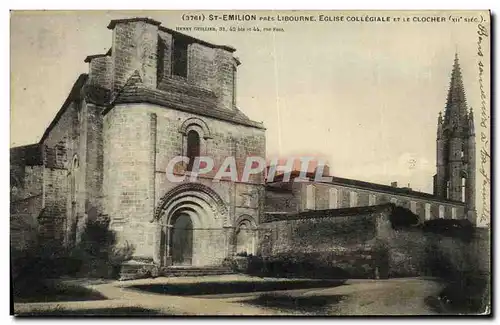 Ansichtskarte AK St Emilion Pres Libourne Eglise collegiale et le clocher