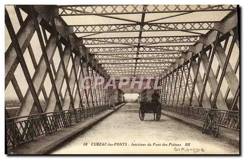 Ansichtskarte AK Cubzac Les Ponts Interieur du Pont des Pietons