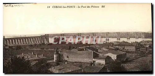 Cartes postales Cubzac Les Ponts Le Pont des Pietons