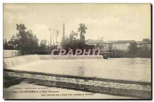 Cartes postales St Antoine Les Chutes De L Isle Aux Usines A Papier