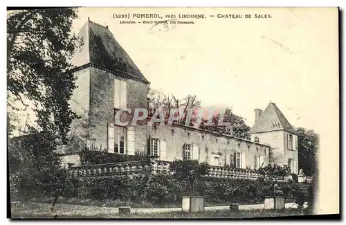 Ansichtskarte AK Pomerol Pres Libourne Chateau De Sales