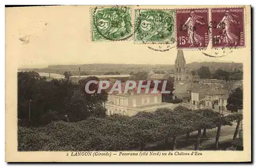 Cartes postales Langon Panorama vu du Chateau d Eau