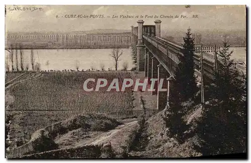 Cartes postales Cubzac les Ponts Les Viadues et le Pont Du Chemin de Fer