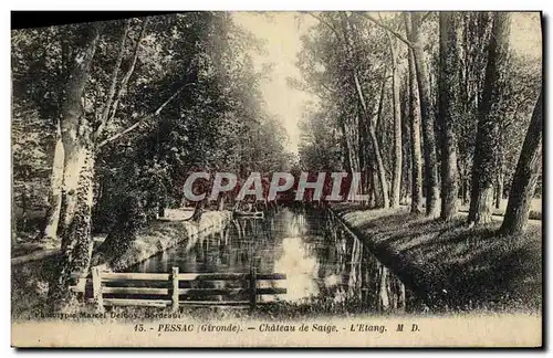 Cartes postales Pessac Chateau de Saige L Etang