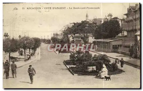 Ansichtskarte AK Arcachon Cote d Argent Le Boulevard Promenade