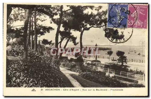 Ansichtskarte AK Arcachon Cote d Argent Vue sur le Boulevard Promenade