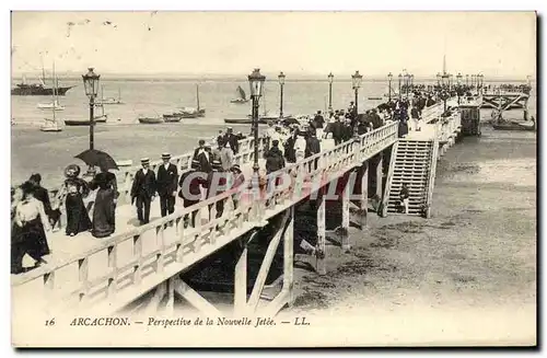 Ansichtskarte AK Cote D Argent Arcachon Perspective de la nouvelle jetee