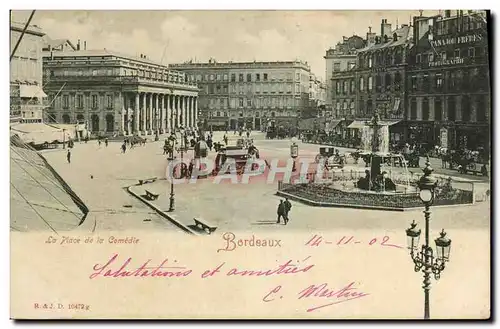 Cartes postales Bordeaux La Place de la Comedie