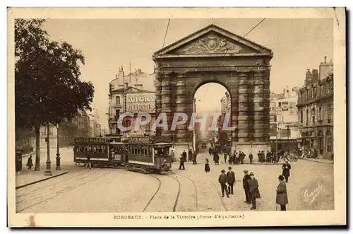 Cartes postales Bordeaux Place de la Victoire Porte d Aquitaine Tramway