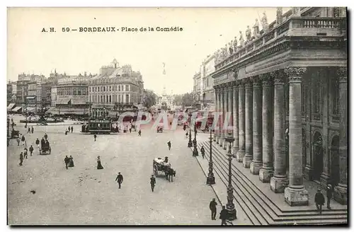 Cartes postales Bordeaux Place de la Comedie