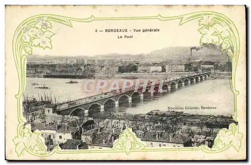 Cartes postales Bordeaux Vue generale Le pont Nouvelles Galeries