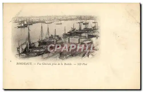 Cartes postales Bordeaux Vue Generale Prise de la Bastide Bateaux