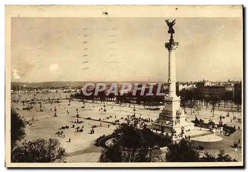 Ansichtskarte AK Bordeaux Place des Quinconces et Monument des Girondins