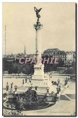 Cartes postales Bordeaux Monument des Girondins