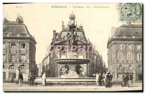 Cartes postales Bordeaux Fontaine des Trois Graces