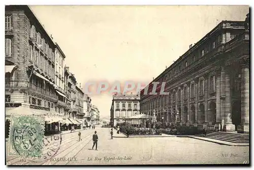 Ansichtskarte AK Bordeaux La Rue Esprit des Lois