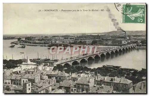 Cartes postales Bordeaux Panorama Pris de la Tour St Michel