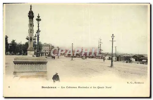 Cartes postales Bordeaux Les Colonnes Rostrales et les Quais Nord