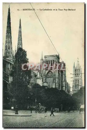 Cartes postales Bordeaux La Cathedrale et la Tour Pey Berland